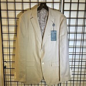 NEW LAUREN RALPH LAUREN 40R MEN'S Ultraflex LINEN Jacket Blazer Tan